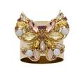 Jeweled Butterfly Napkin Rings, Yellow, Set of Two - The Well Appointed House