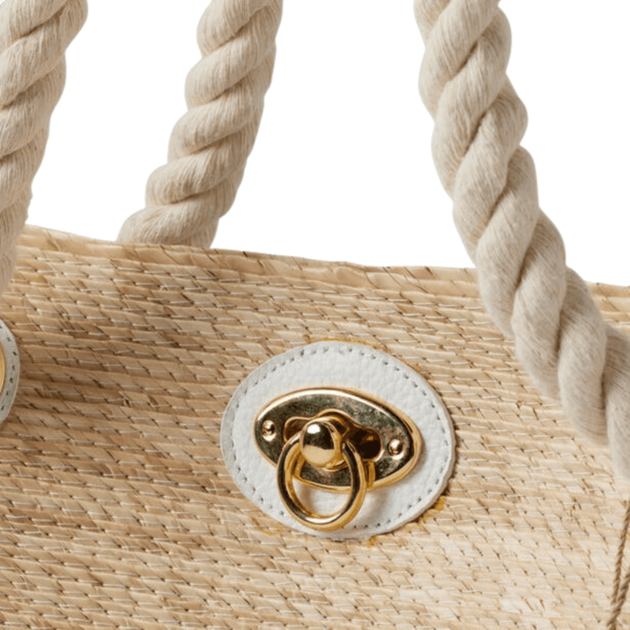Pigeon & Poodle Joliette Nautical White Woven Shopper Bag - Gifts for Her - The Well Appointed House