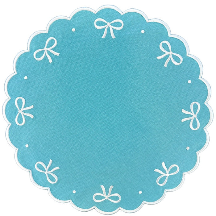 Juliet Bows Placemat in Robin Egg Blue - Well Appointed House