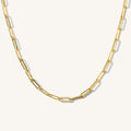 Close up of the Jumbo Link Up chain necklace on a white background