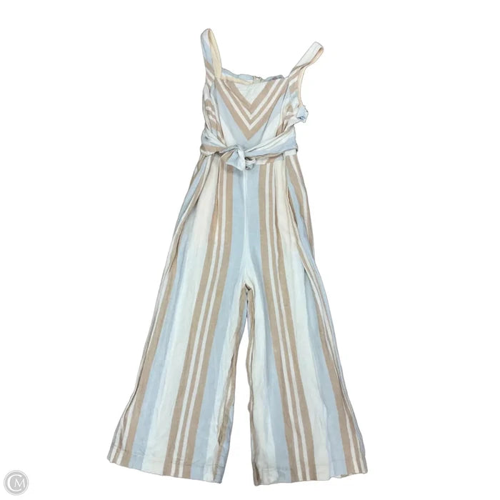 Jumpsuit By Anthropologie In Blue & Cream, Size: L