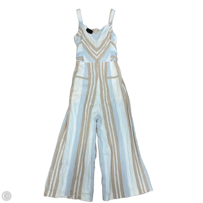 Jumpsuit By Anthropologie In Blue & Cream, Size: L