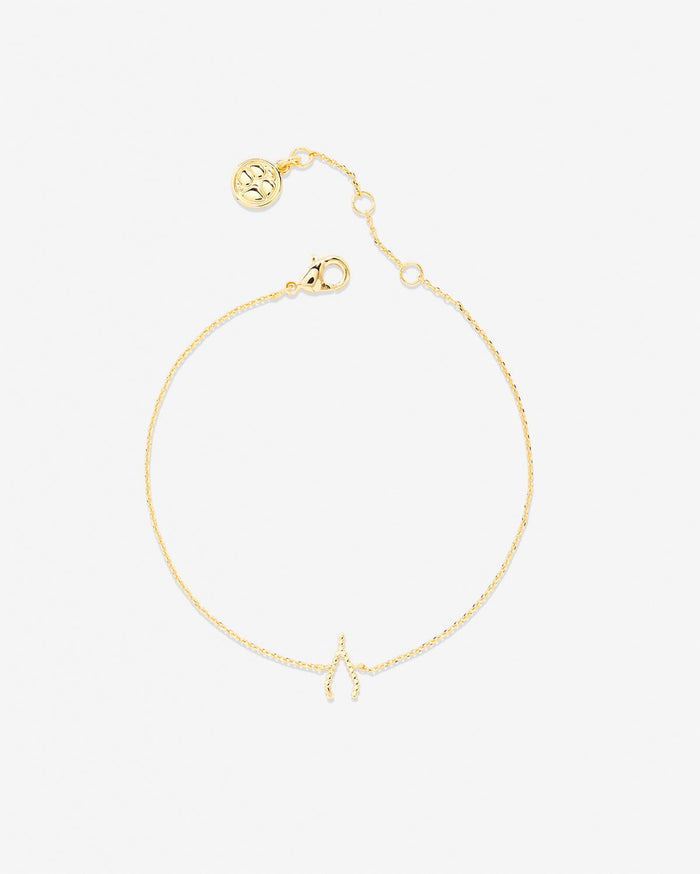 Bryan Anthonys Just For Luck Collection Wishbone Bracelet Gold