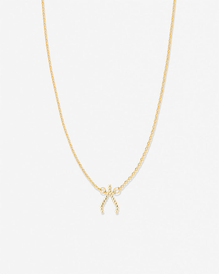 Bryan Anthonys Just For Luck Collection Wishbone Necklace Gold