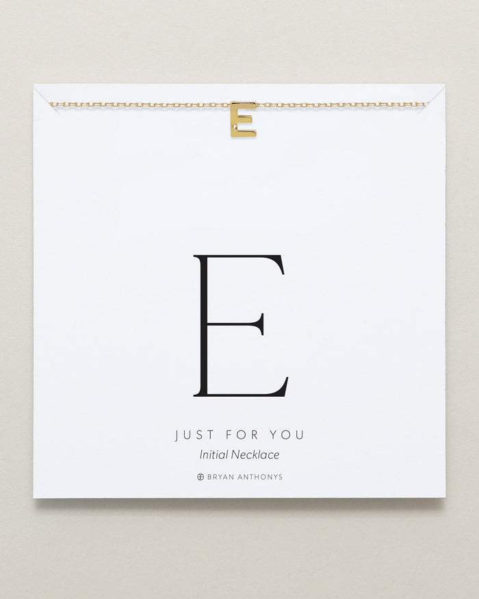Bryan Anthonys Just For You Gold E Necklace On Card