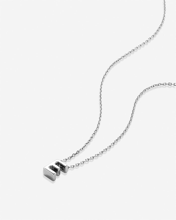 Bryan Anthonys Just For You Silver E Necklace Macro