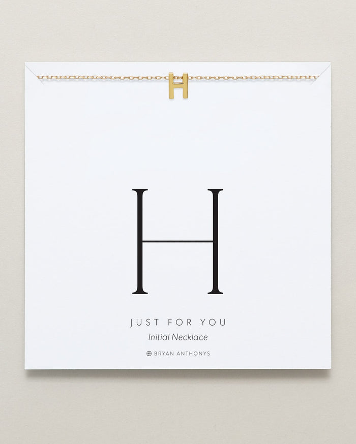 Bryan Anthonys Just For You Gold H Necklace On Card