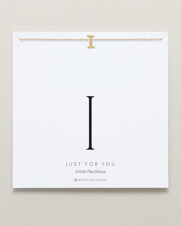 Bryan Anthonys Just For You Gold I Necklace On Card