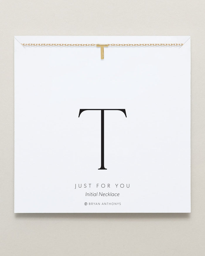 Bryan Anthonys Just For You Gold T Necklace On Card