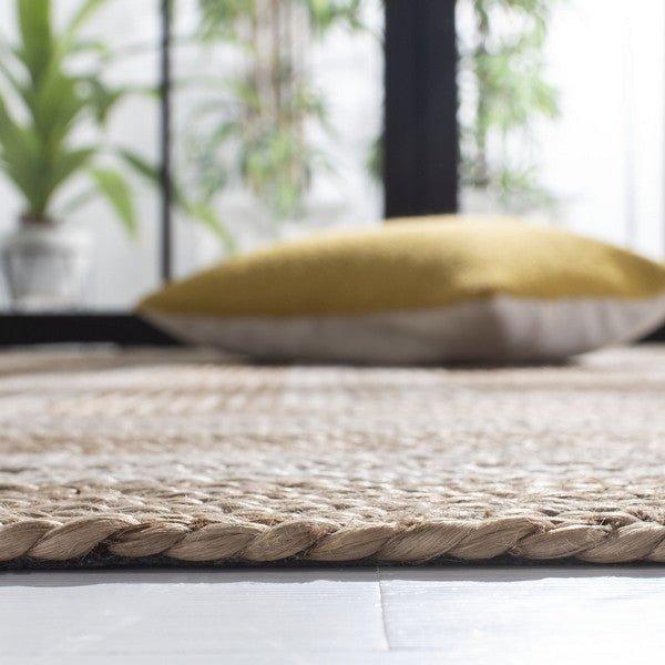 Jute Ivory & Natural Concentric Rectangle Pattern Area Rug - Rugs - The Well Appointed House
