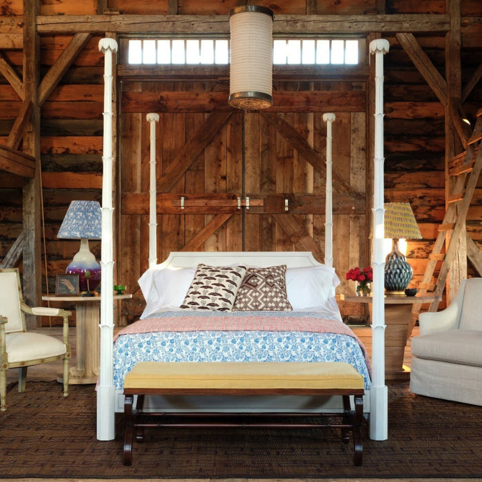 Kaemon Blue & White Throw Blanket - Throw Blankets - The Well Appointed House