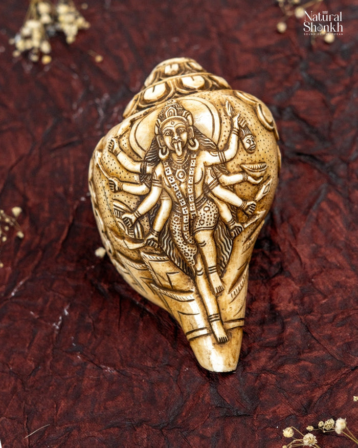 Kali Mata Carved Shankh