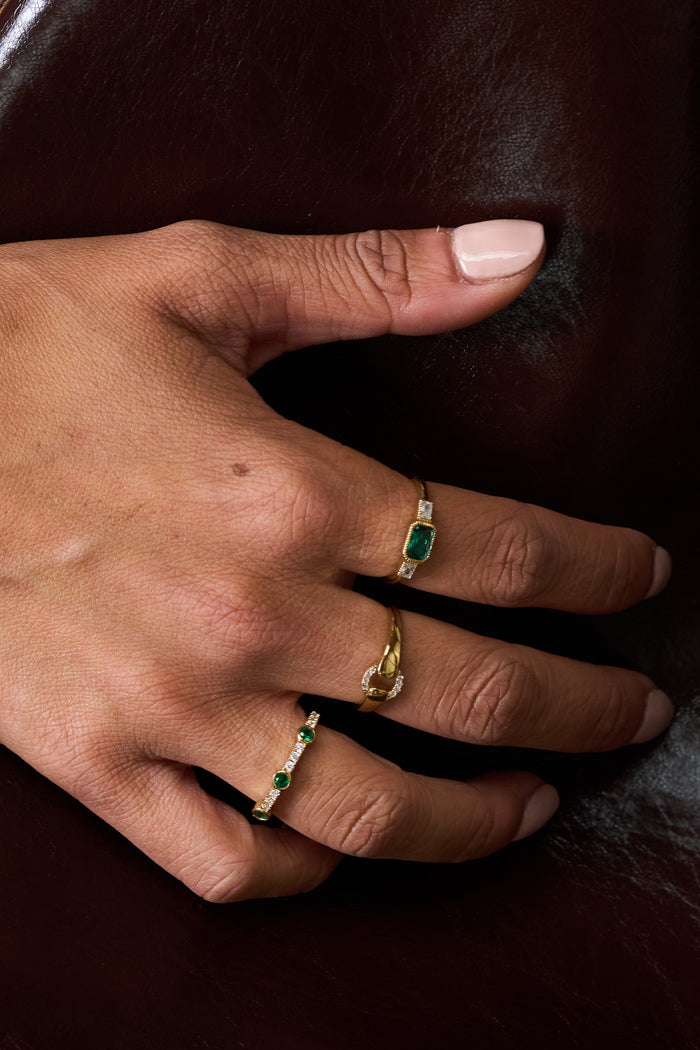 Karma ring by Beads by Tara, a two-tone band inspired by full circles