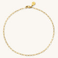 Kaylee anklet, a dainty link chain style with an adjustable length