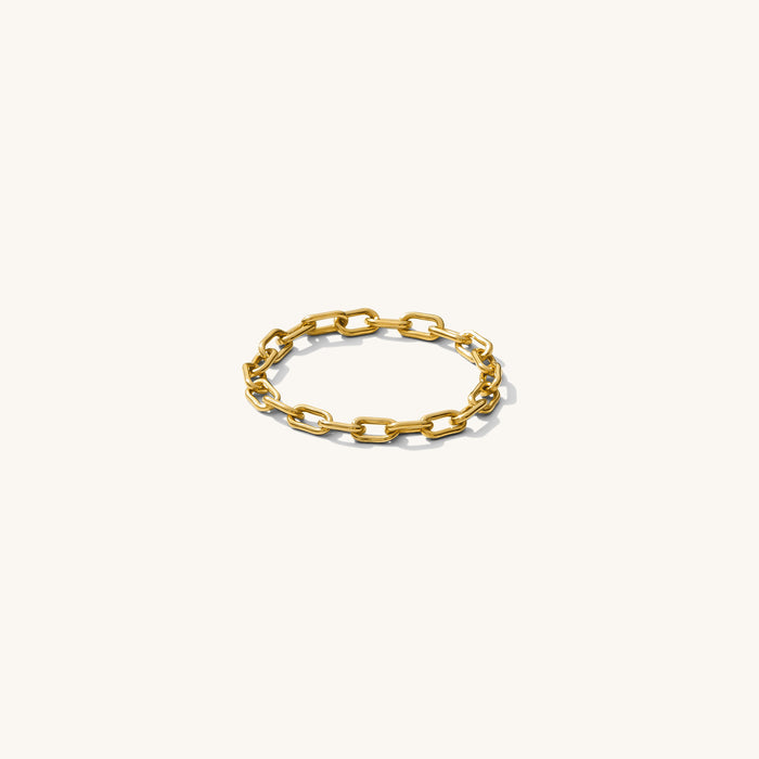 Kaylee chain ring in 14k gold fill, made to mold to the shape of your finger