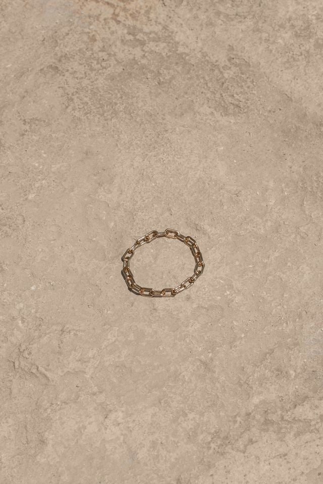 14k gold fill Kaylee chain ring, tarnish resistant and safe to wear in water
