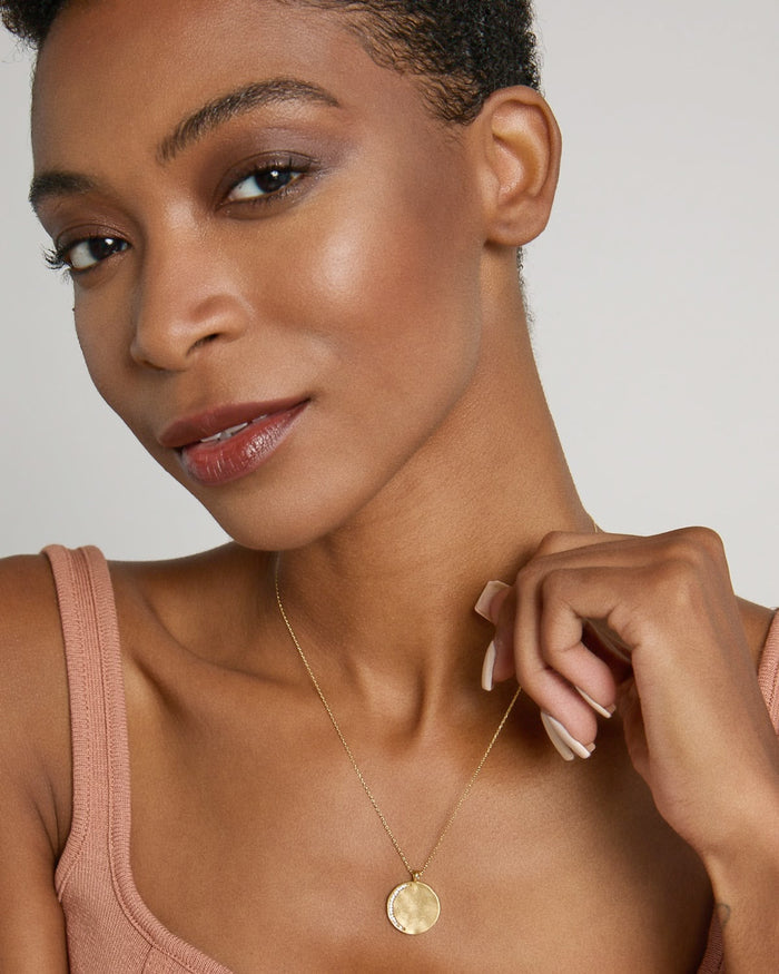 Model wearing Keep Dreaming Necklace