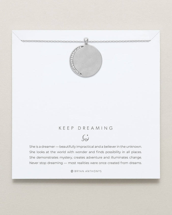 Keep Dreaming Necklace in silver finish