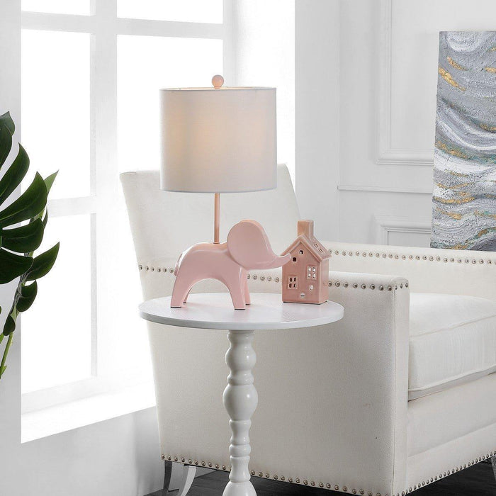 Kid's Elephant Table Lamp in Pink - Little Loves Lighting -  The Well Appointed House
