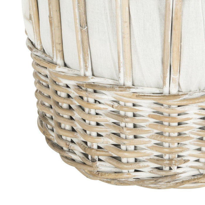 Kubu White Wash Storage Hamper With White Liner - Hampers - The Well Appointed House