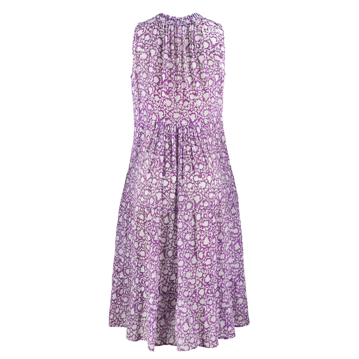 La Guerite Dress, Grapevine Purple Iris - The Well Appointed House