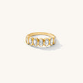 Lainie eternity band ring with bezel-set oval stones that sparkle from every angle