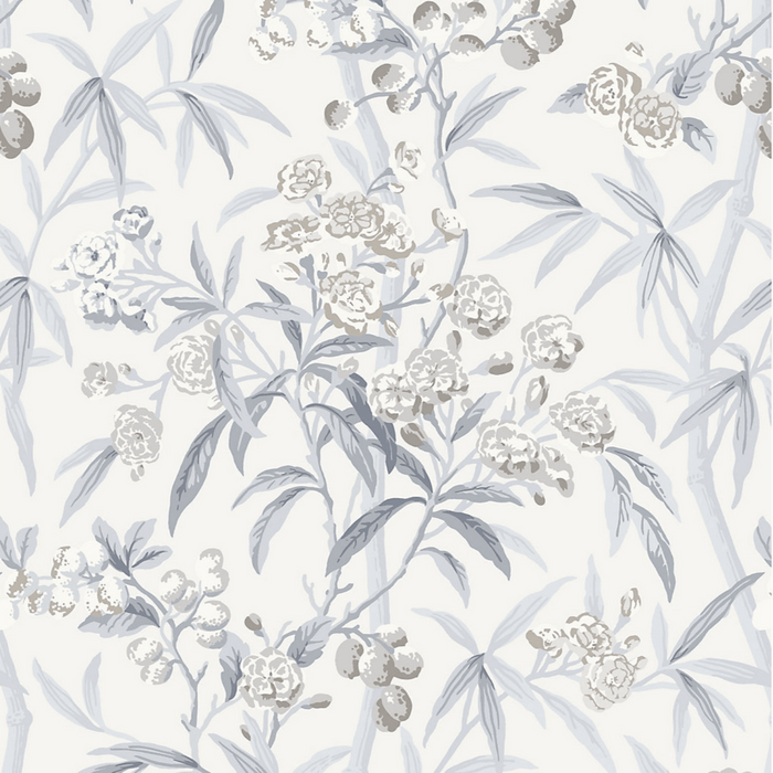 Scalamandre Lanai Wallcovering in Silver Mist - Wallpaper - The Well Appointed House