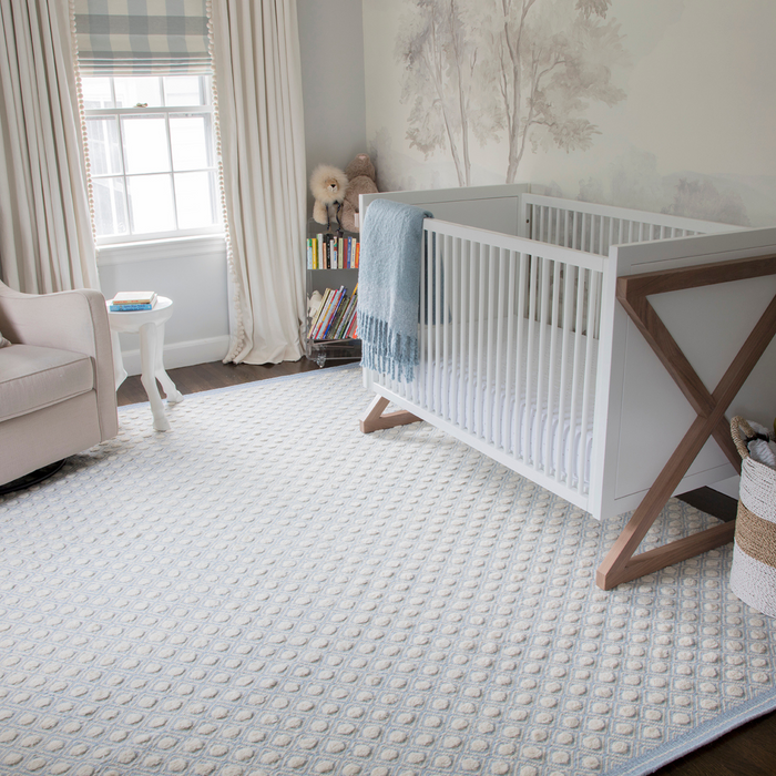 Langdon Windsor Blue Hand Woven Wool Area Rug - The Well Appointed House