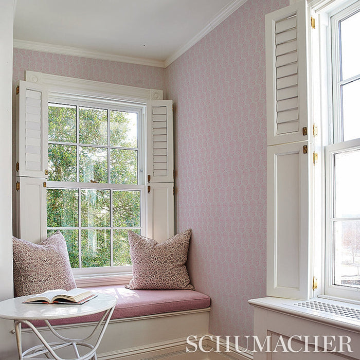 Lani Pink Botanical Paisley Wallpaper - The Well Appointed House