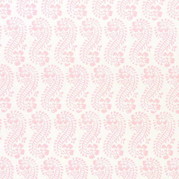 Schumacher Lani Pink Botanical Paisley Wallpaper - The Well Appointed House
