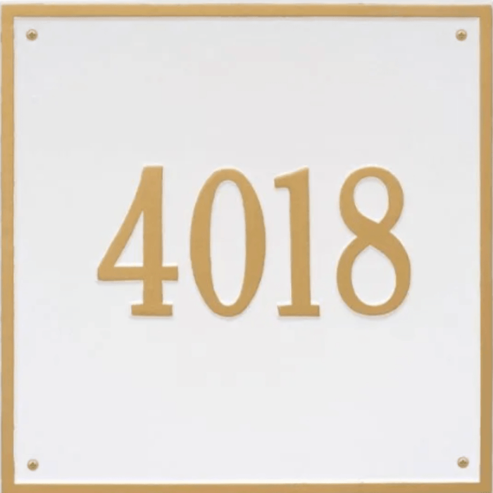 Large Personalized Square Address Wall Plaque– Available in Multiple Finishes - Address Signs & Mailboxes - The Well Appointed House