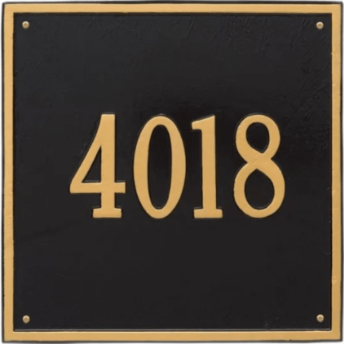 Large Personalized Square Address Wall Plaque– Available in Multiple Finishes - Address Signs & Mailboxes - The Well Appointed House