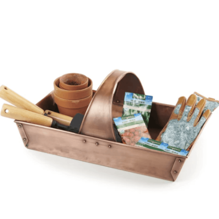Large Pure Copper Garden Trug Basket - Baskets & Bins - The Well Appointed House