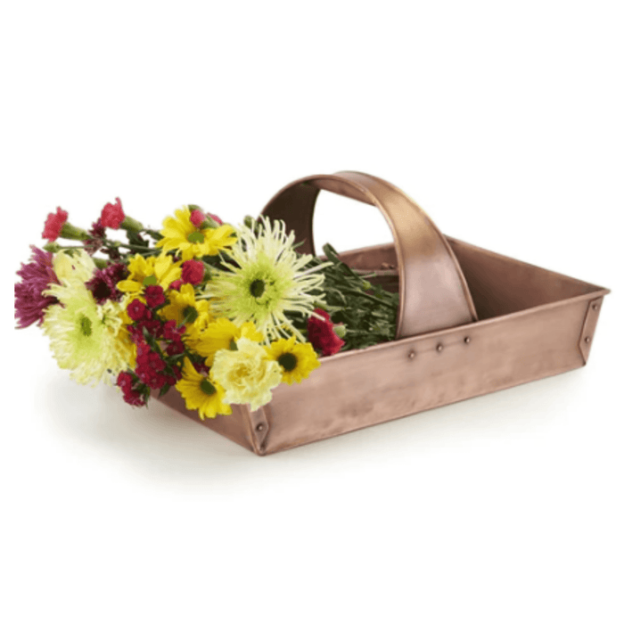 Large Pure Copper Garden Trug Basket - Baskets & Bins - The Well Appointed House