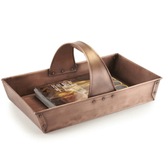 Large Pure Copper Garden Trug Basket - Baskets & Bins - The Well Appointed House