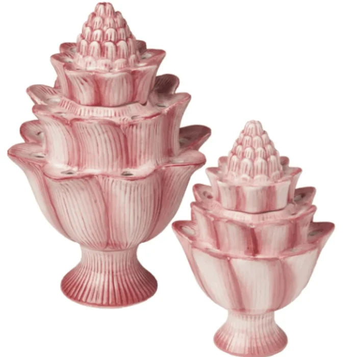 Large Watermelon Pink Artichoke Tulipiere - Indoor Planters - The Well Appointed House