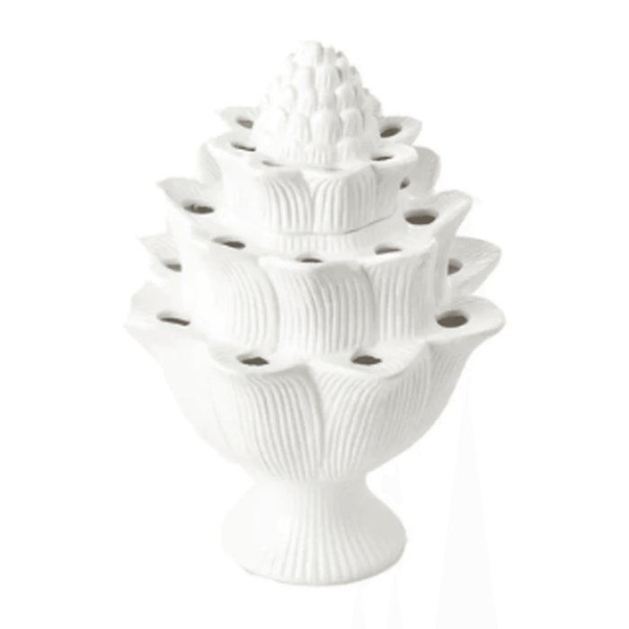 Large White Artichoke Tulipiere - Indoor Planters - The Well Appointed House