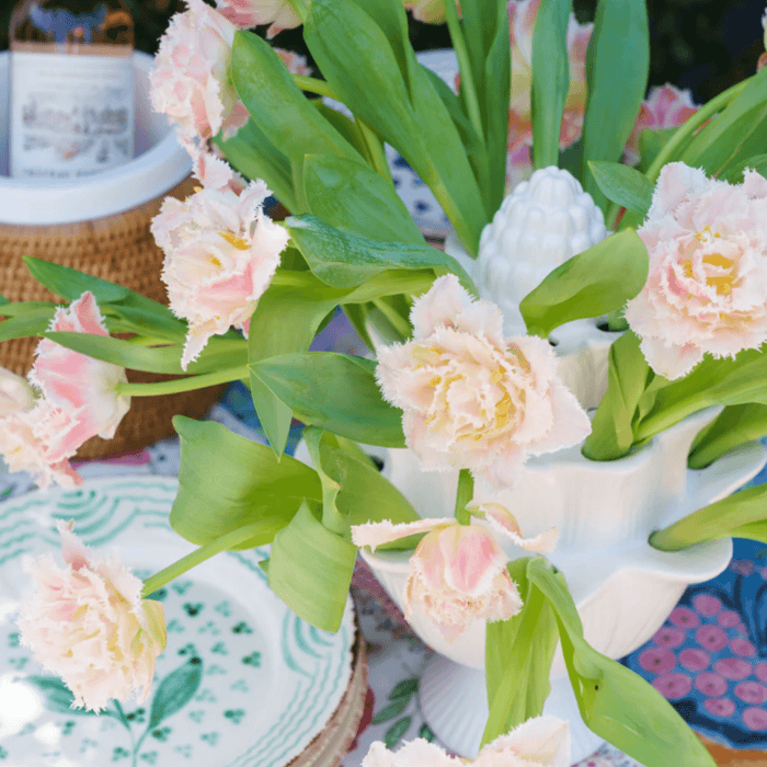 Large White Artichoke Tulipiere - Indoor Planters - The Well Appointed House