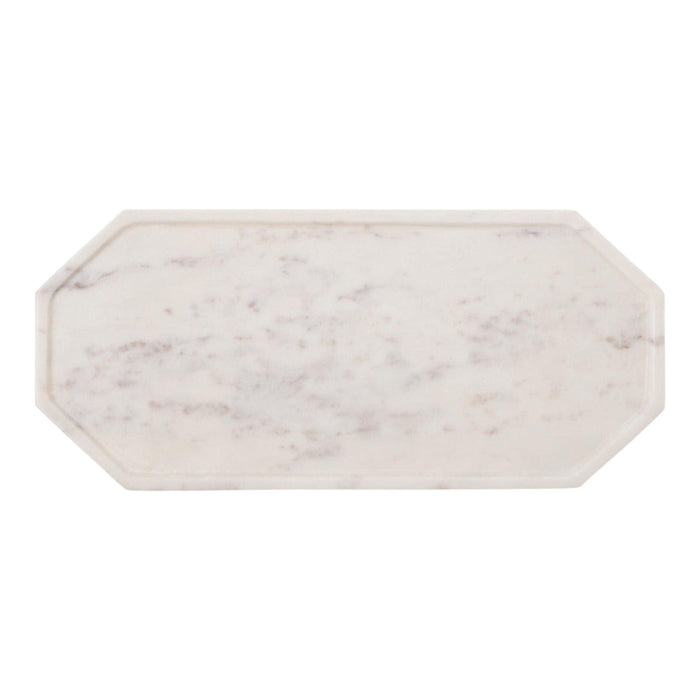 Large White Marble Serving Tray - Serveware - The Well Appointed House