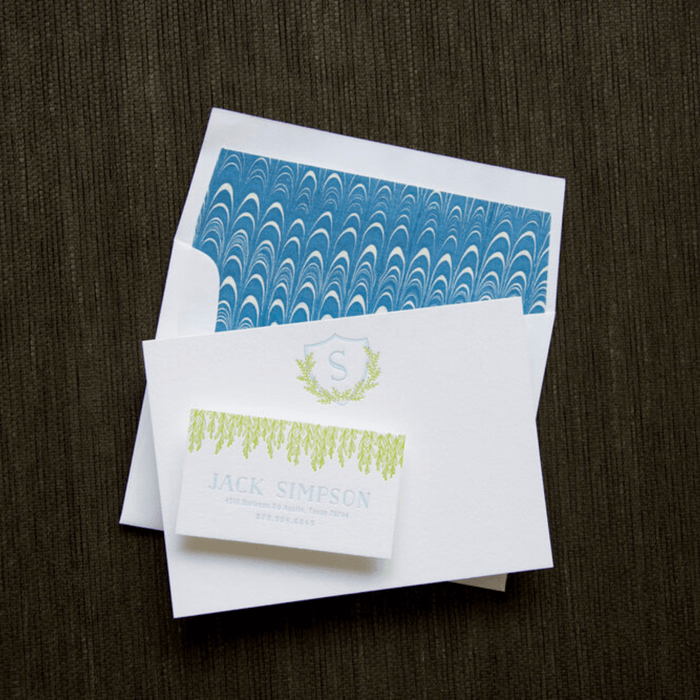 Lattice Personalized Stationery - D88 - Stationery - The Well Appointed House