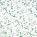 Lavender Garden Gate Floral Print Fabric - The Well Appointed House