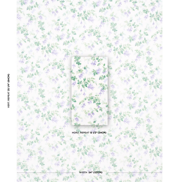 Lavender Garden Gate Floral Print Fabric - The Well Appointed House