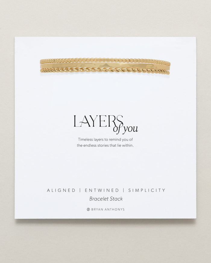 Bryan Anthonys Layers of You Gold Bracelet On Card