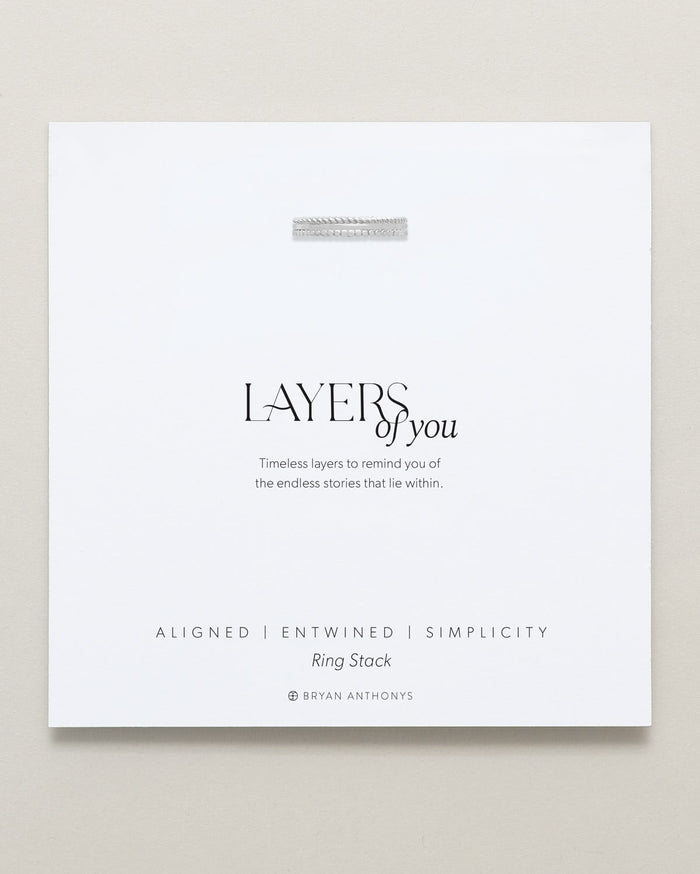Bryan Anthonys Layers of You Silver Ring Set On Card