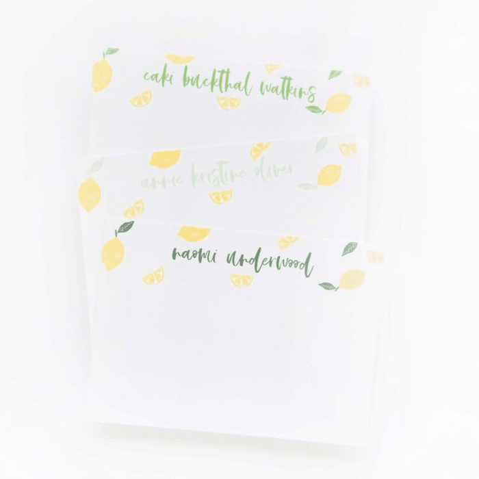 Lemons Personal Stationery - D110 - Stationery - The Well Appointed House