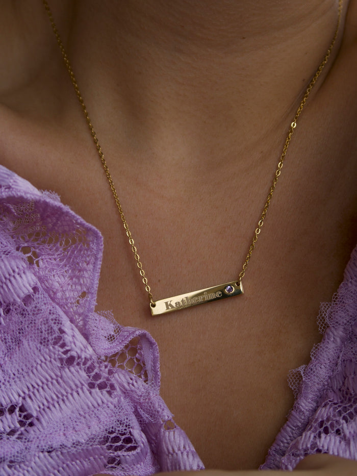Beads by Tara Lennon Birthstone necklace on a dainty everyday chain