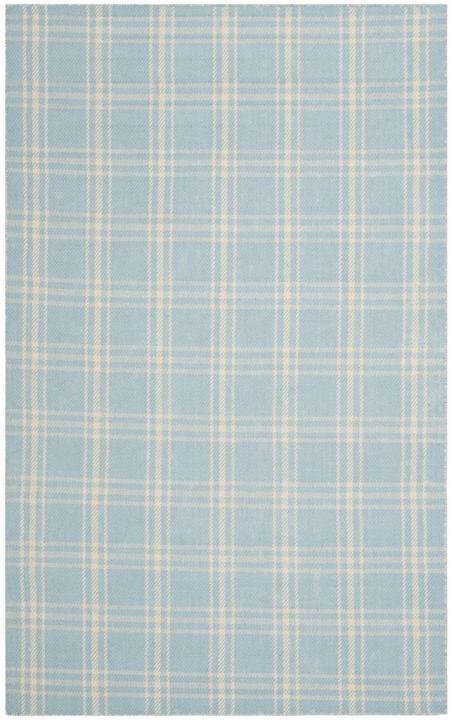 Light Blue & Pale Yellow Plaid Area Rug - Rugs - The Well Appointed House