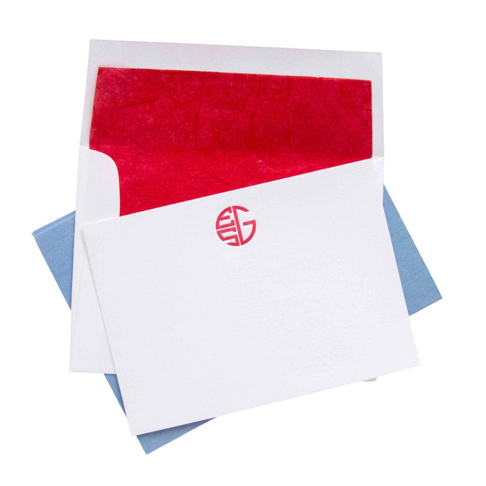 Light Blue Silk Stationery Box - P35 - Stationery - The Well Appointed House