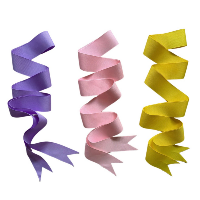 Lilac, Pink & Yellow Long Grosgrain Ribbon Pack for Girls Sun Hats - The Well Appointed House