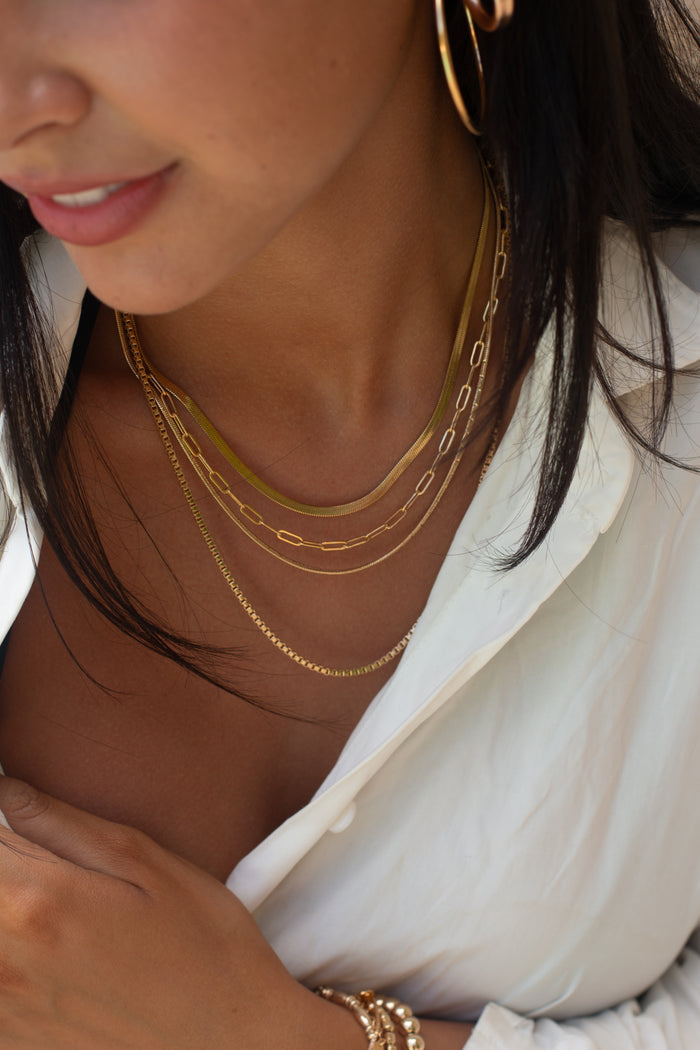 Gold Link Up rolo chain necklace by Beads by Tara